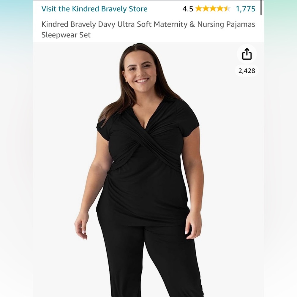 Kindred Bravely Davy Ultra Soft Maternity & Nursing Pajamas Sleepwear Set